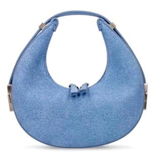 Authentic NWT Osoi Mini Toni Bag Denim Blue Leather Suede